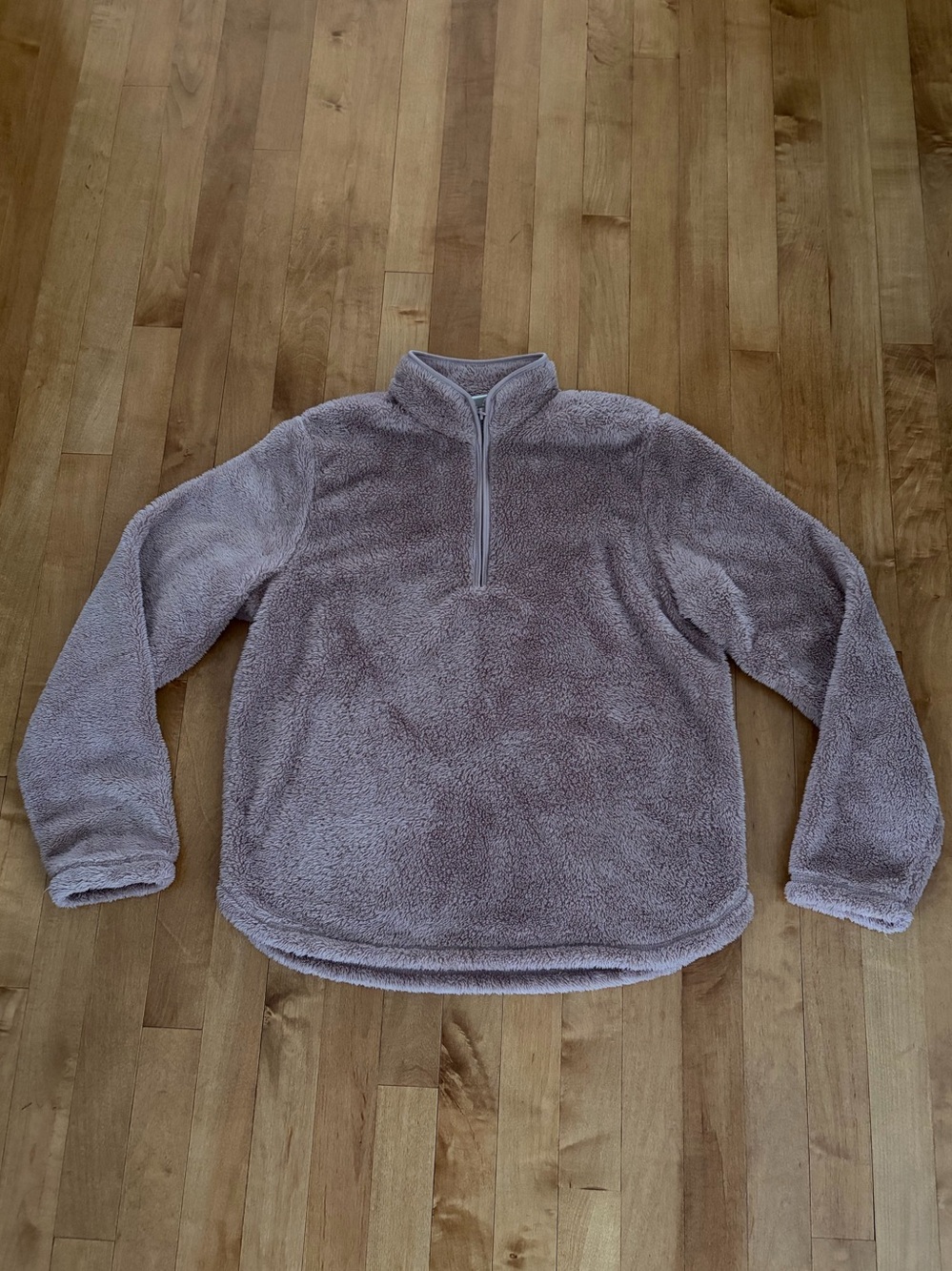 H&M Women's Blush Pink Teddy Sherpa Half-Zip Jacket